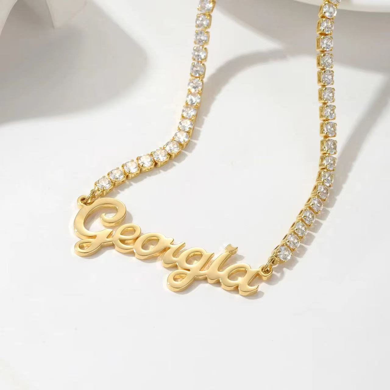Custom Name Tennis Necklace