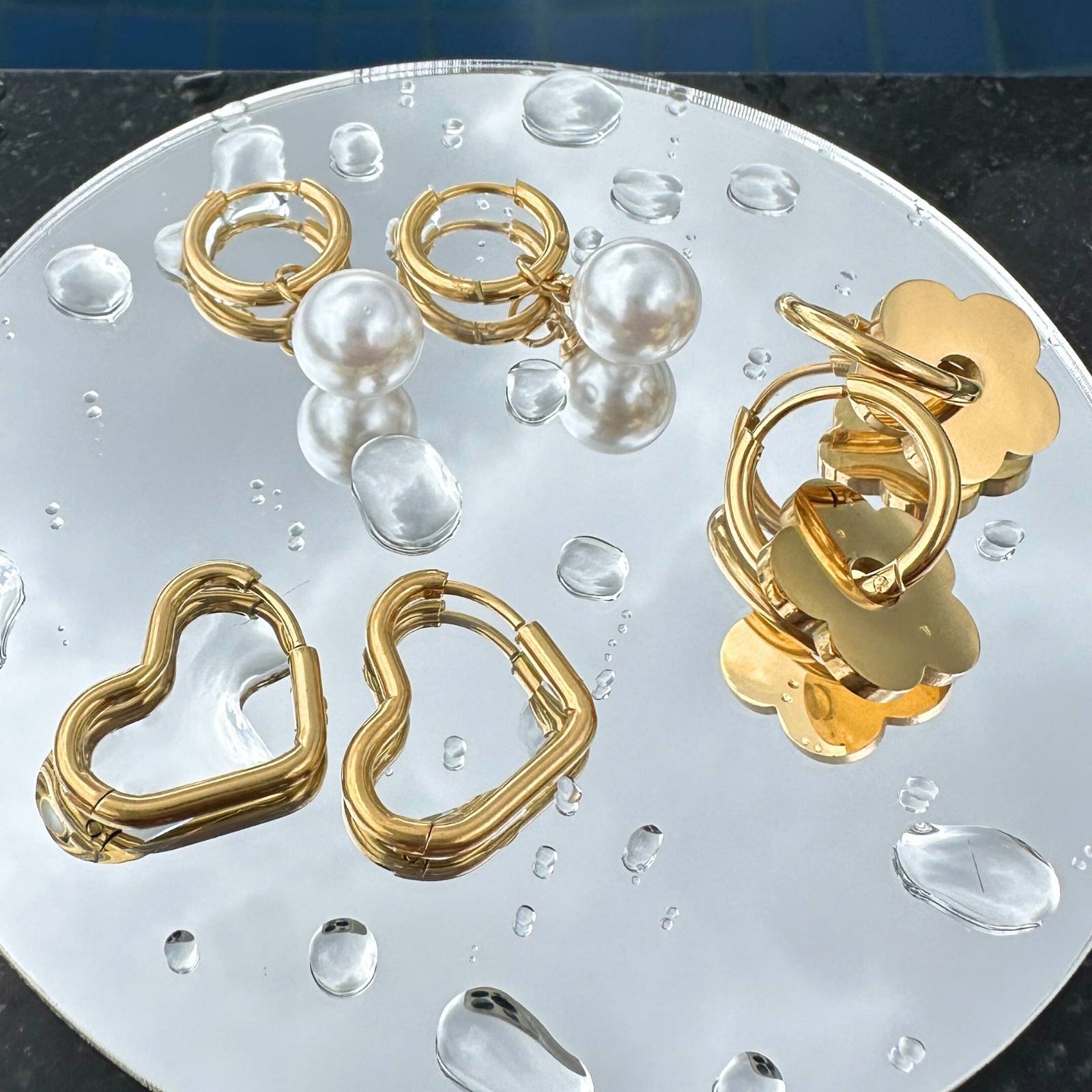Golden Bloom Charm Earrings