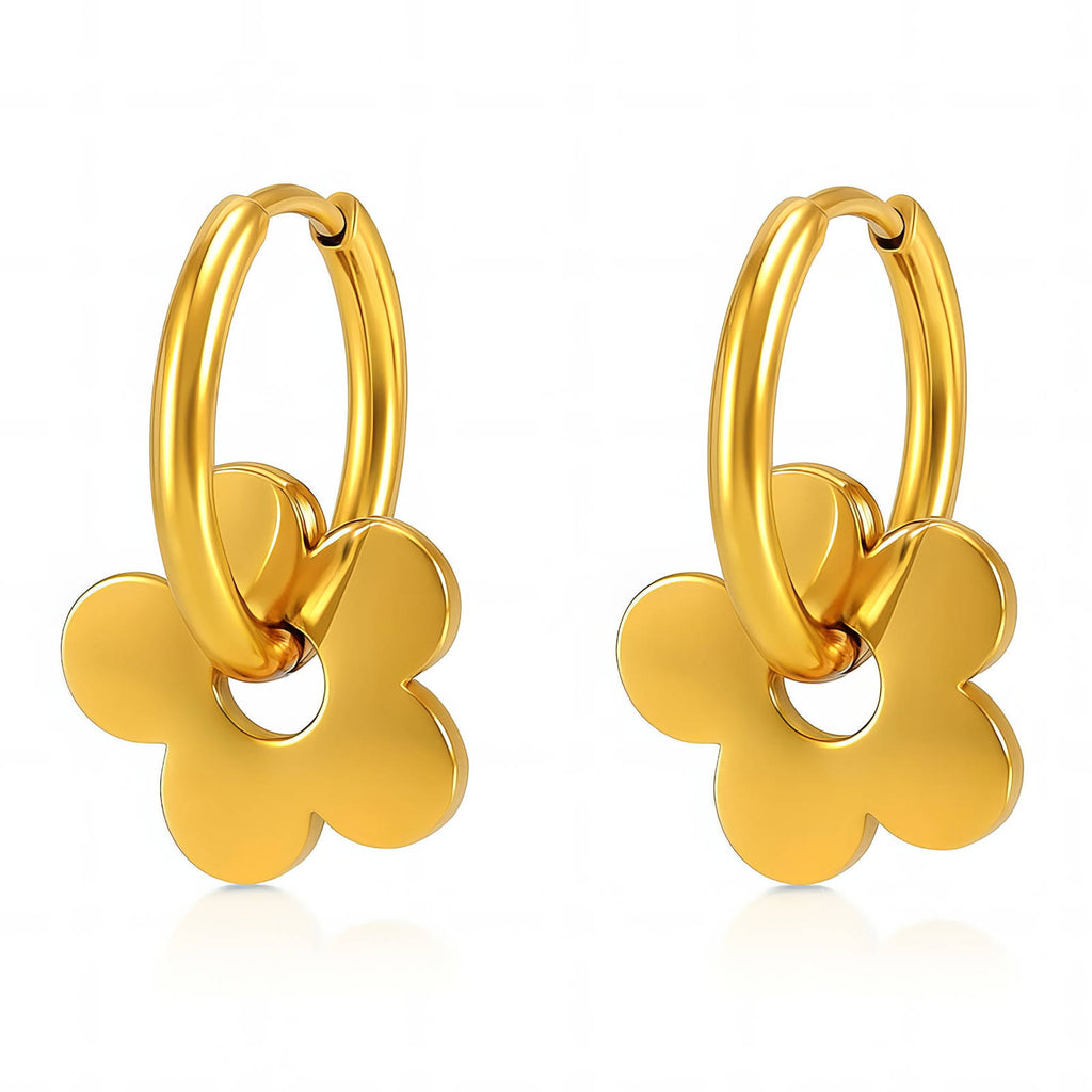Golden Bloom Charm Earrings