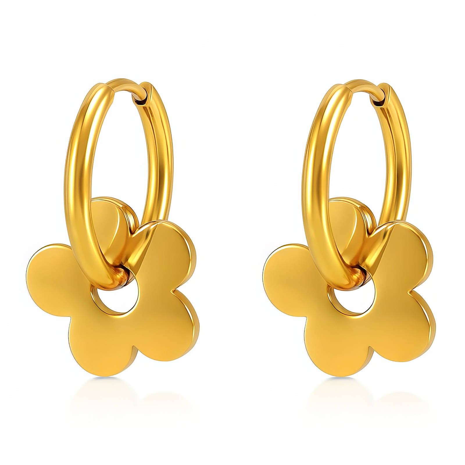 Golden Bloom Charm Earrings