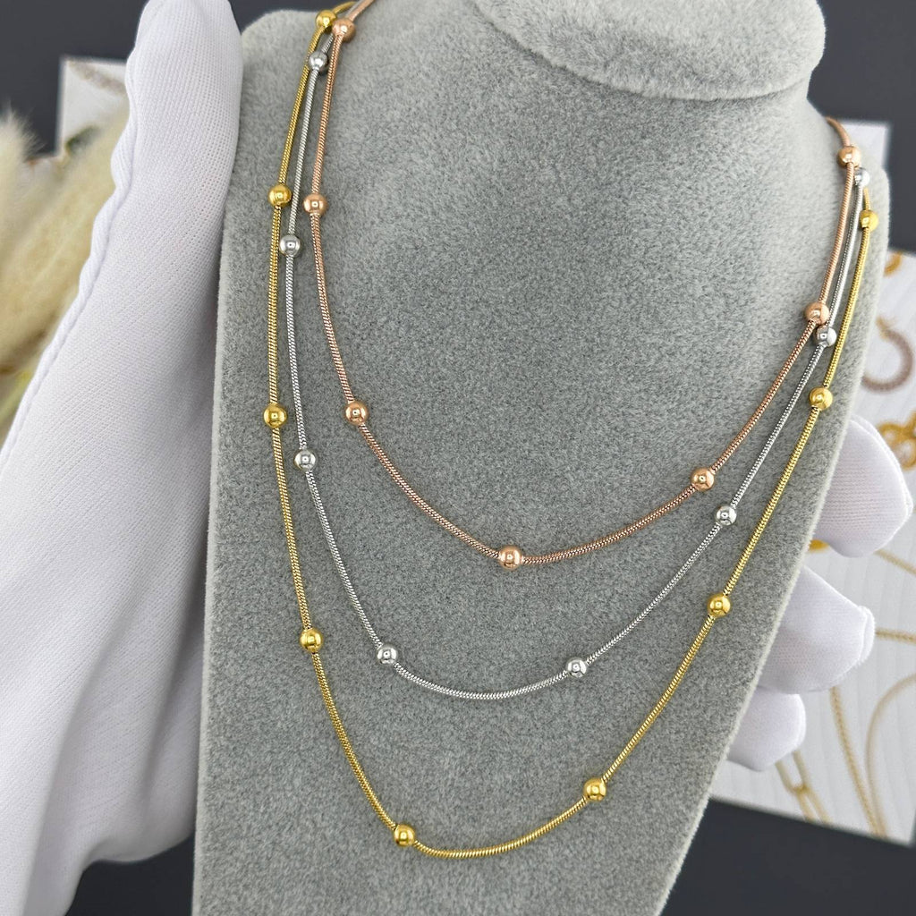 Necklace, 18K Gold Plated Steel