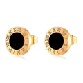 Roman Numeral Medallion Earring