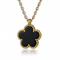 The Onyx Night Clover Necklace