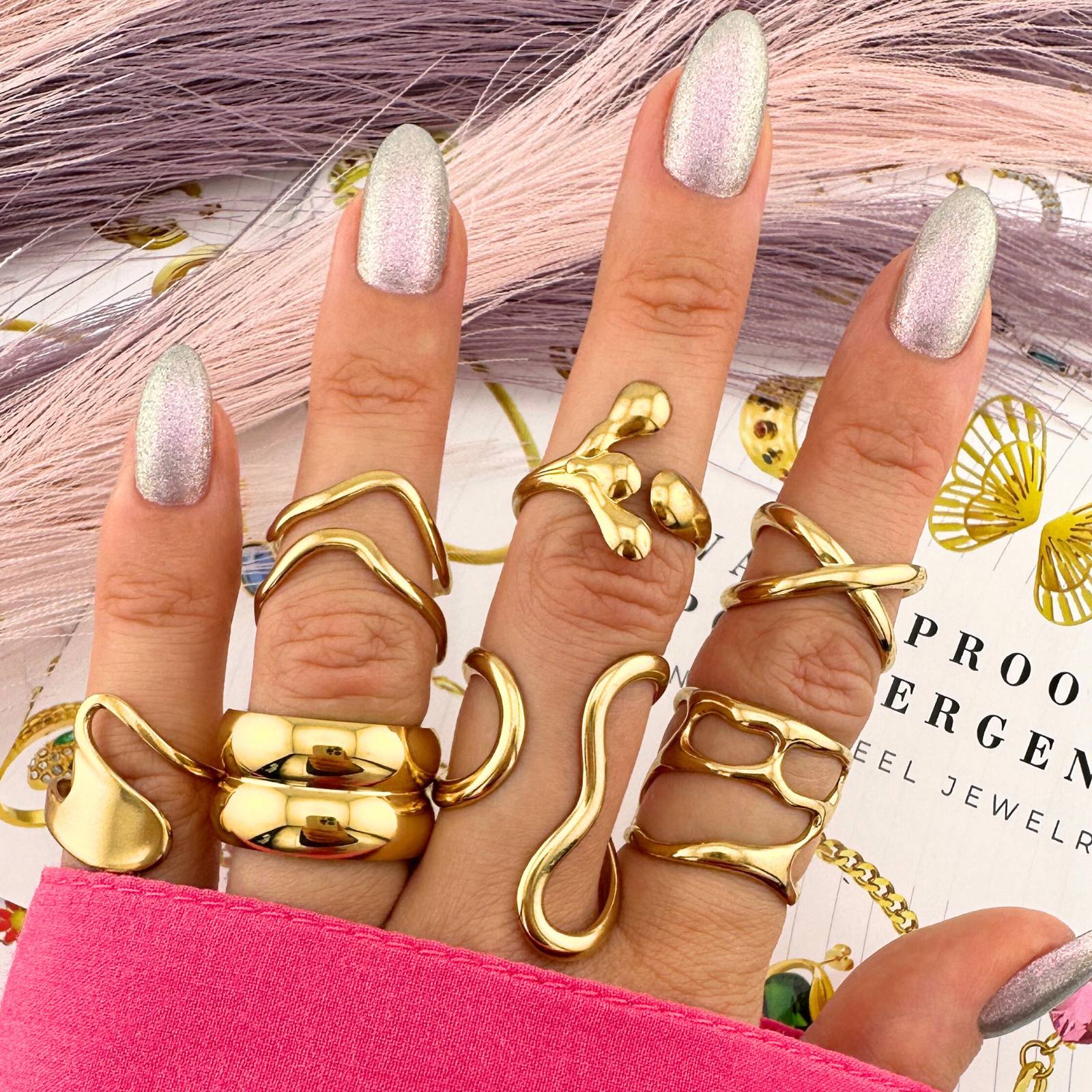 Interlocking Hearts Rings