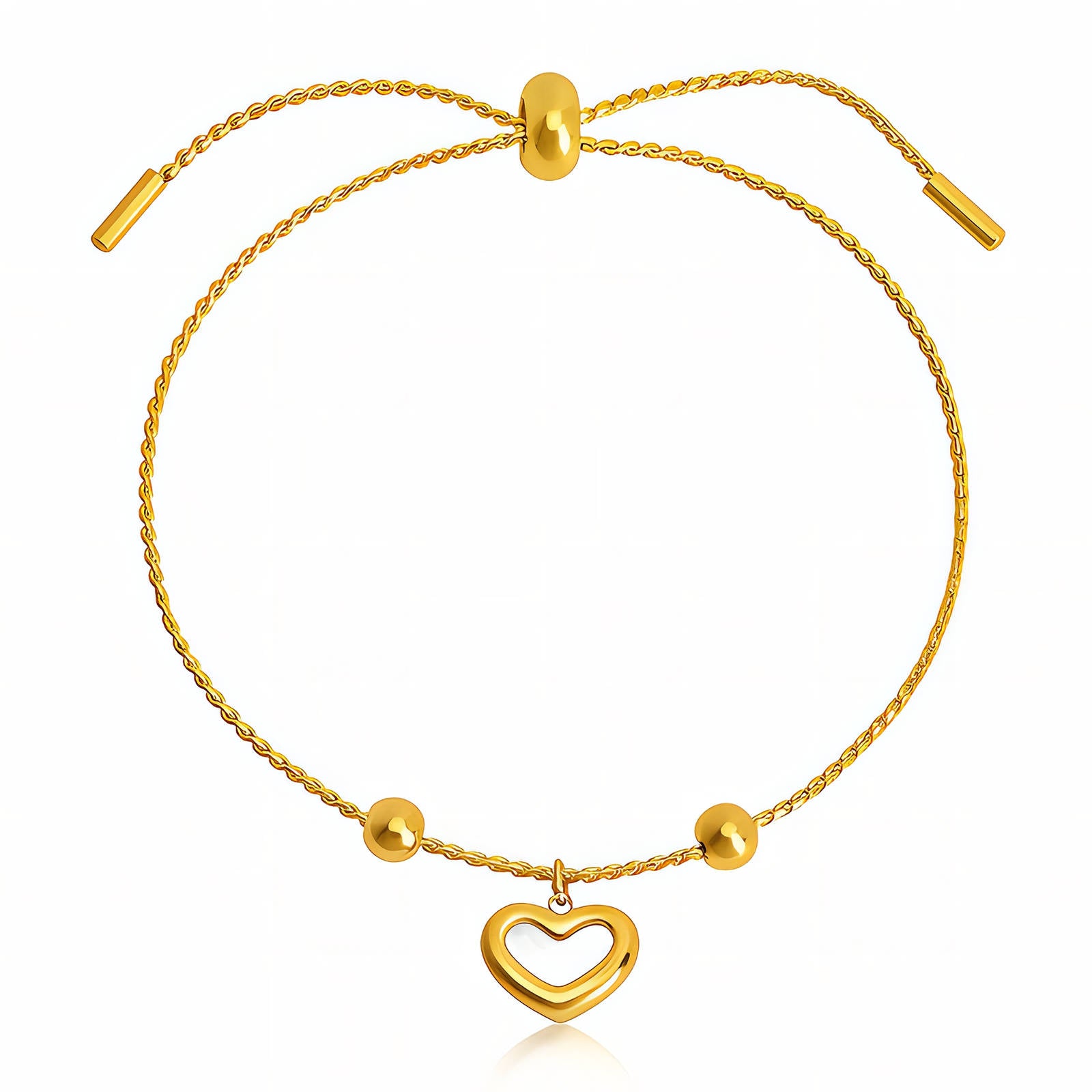 Gilded Heart Silhouette Bracelet