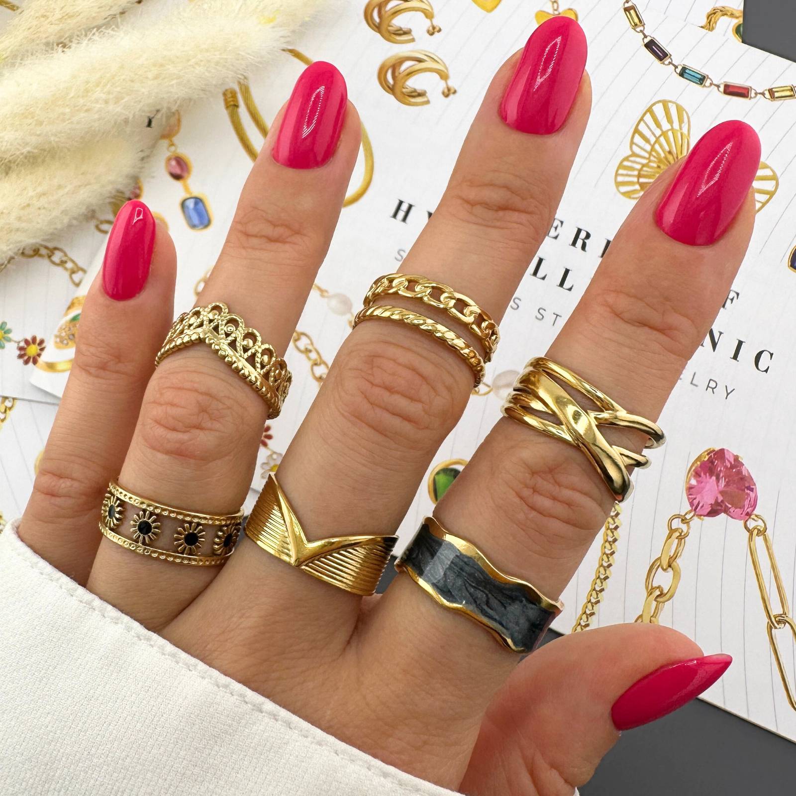 Golden Solstice Bloom Ring