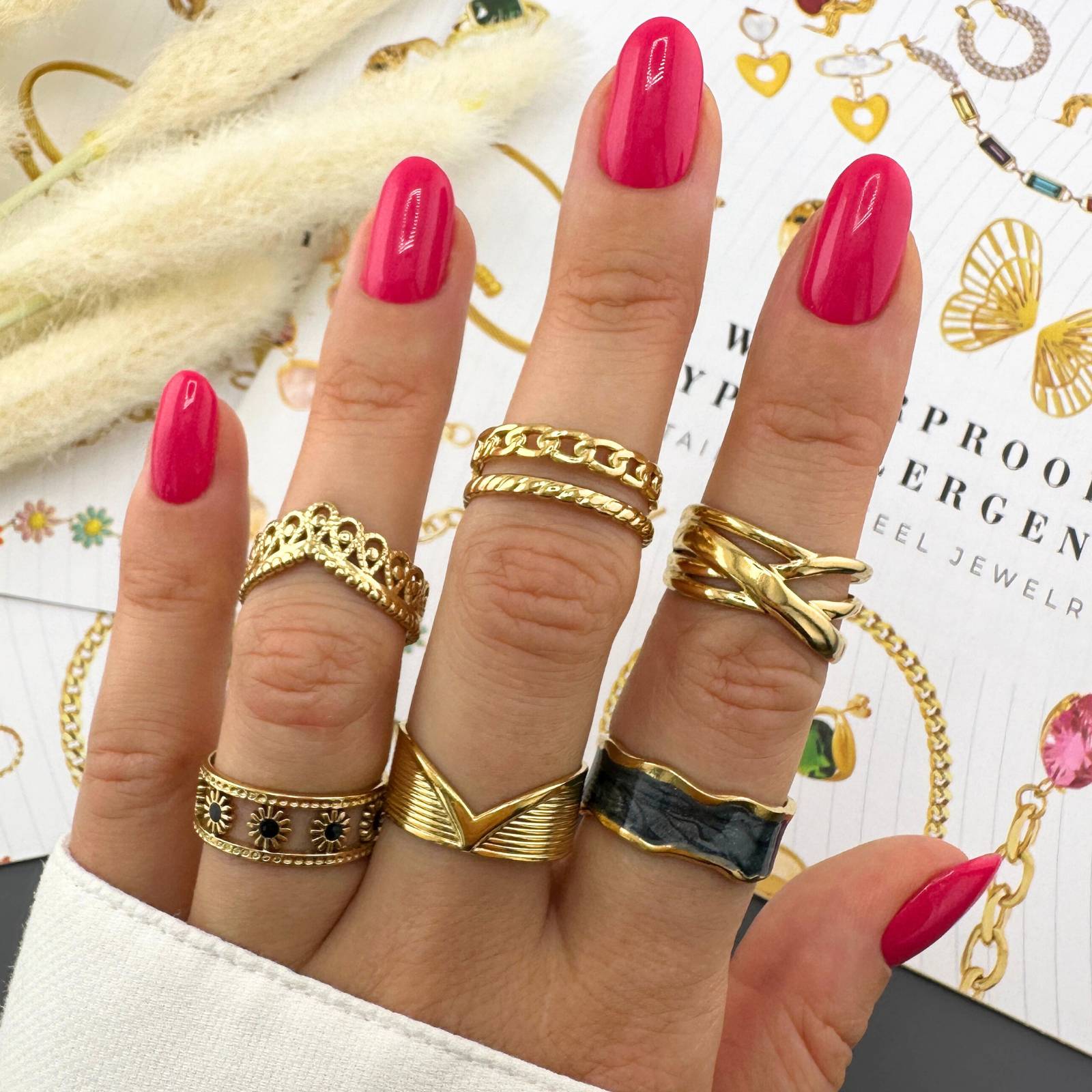Golden Solstice Bloom Ring