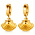 Gilded Fan Drop Earrings