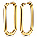 Earrings, 18K Gold Plated Steel