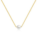 Single Pearl Solitaire Necklace