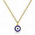 Evil Eye Necklace, 18K Gold Plated Steel