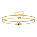 Luna Tiered Evil Eye Waterproof Gold Bracelet for Women by VYRA Jewellery - waterproof tarnish-resistant gold bracelet