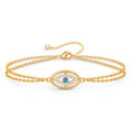 Golden Evil Eye Charm Bracelet