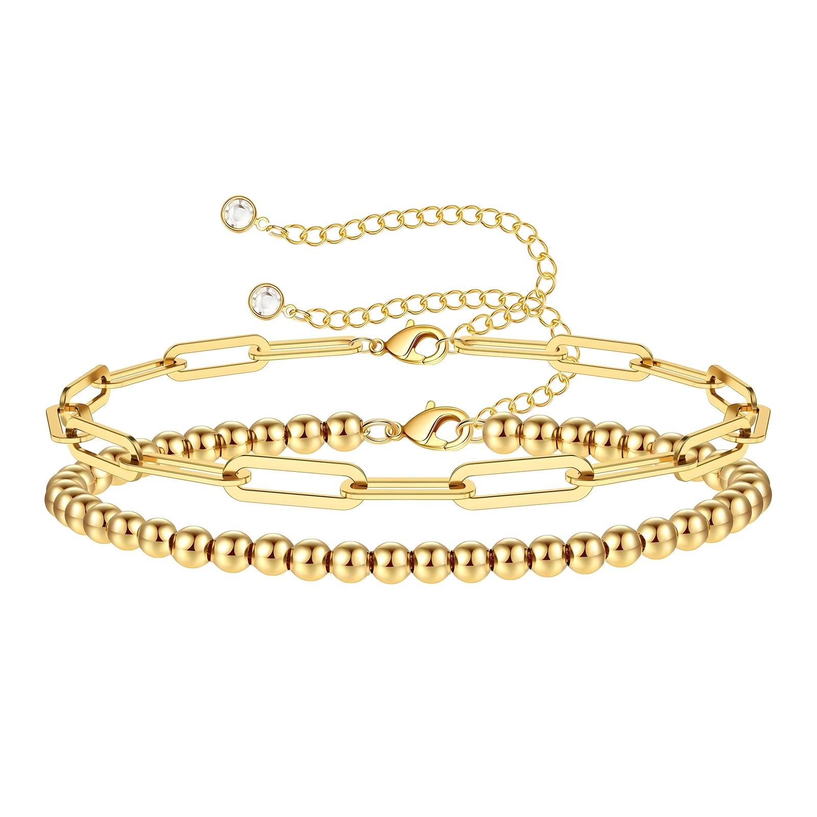 Aurora 2-layer gold bracelet