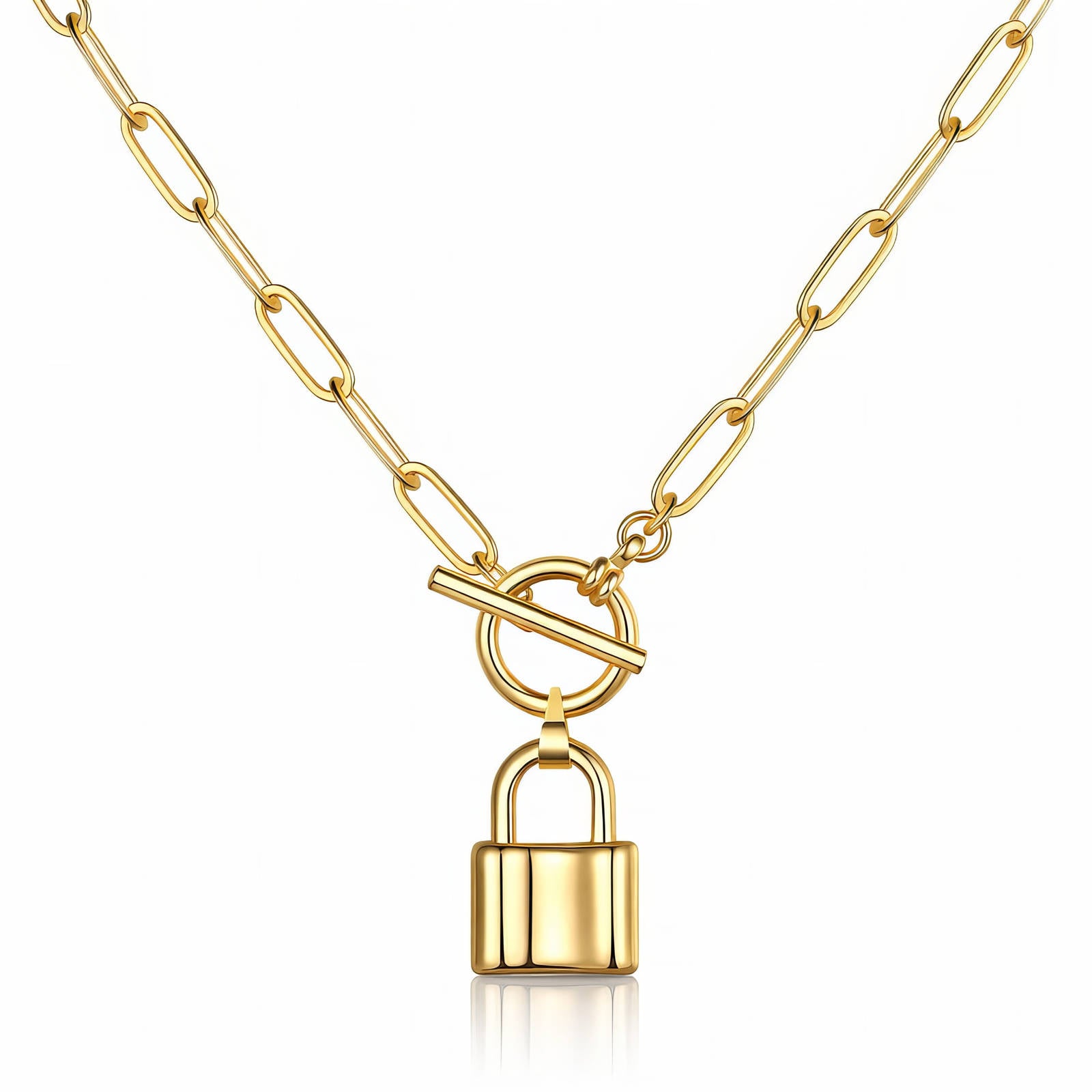 Gold Lock Necklace - waterproof tarnish-free hypoallergenic necklace by VYRA