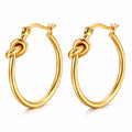 Earrings, 18K Gold Plated Steel