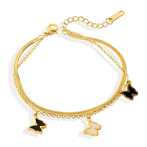 Gold Butterflies Bracelet - waterproof tarnish-free hypoallergenic bracelet by VYRA