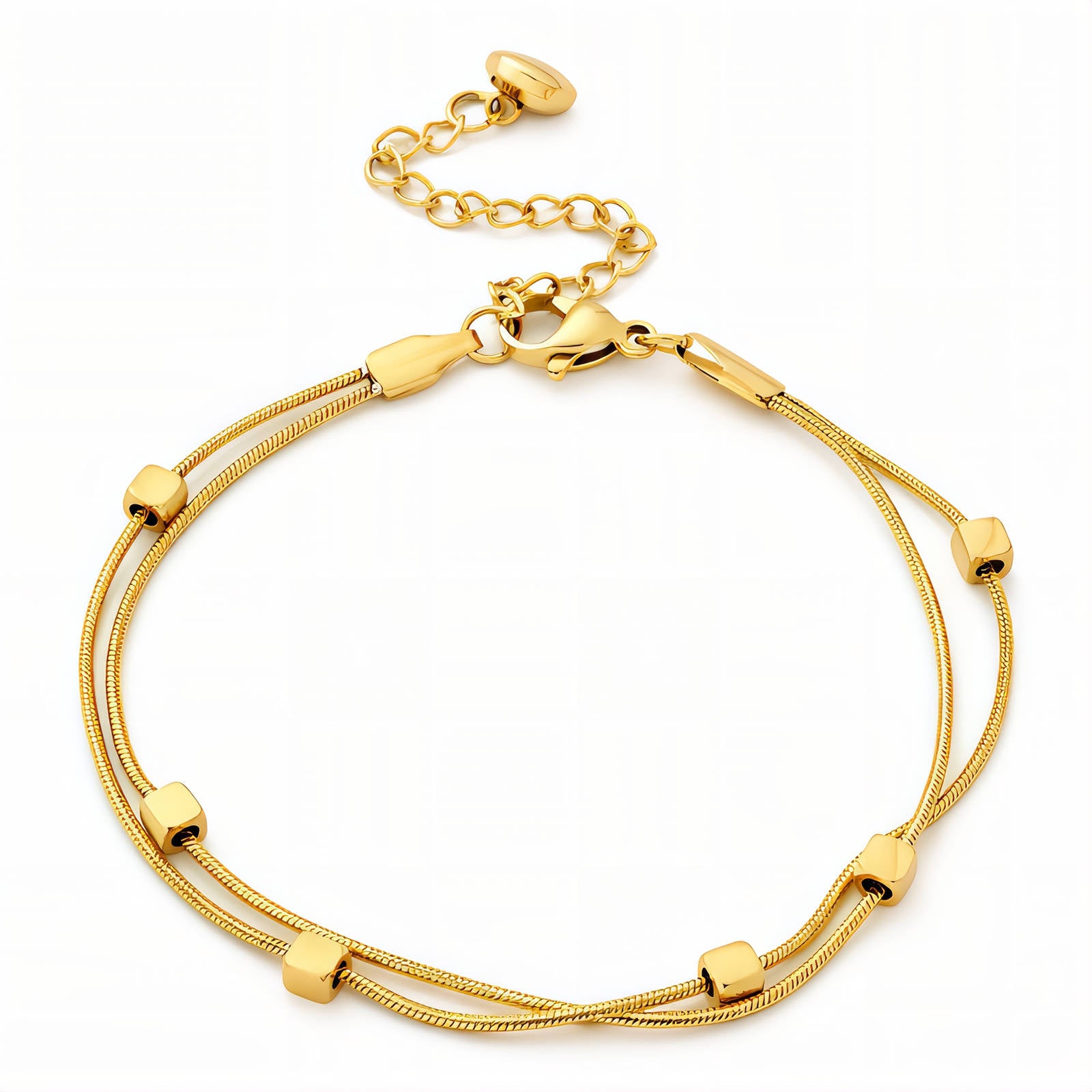 Bracelet, 18K Gold Plated Steel