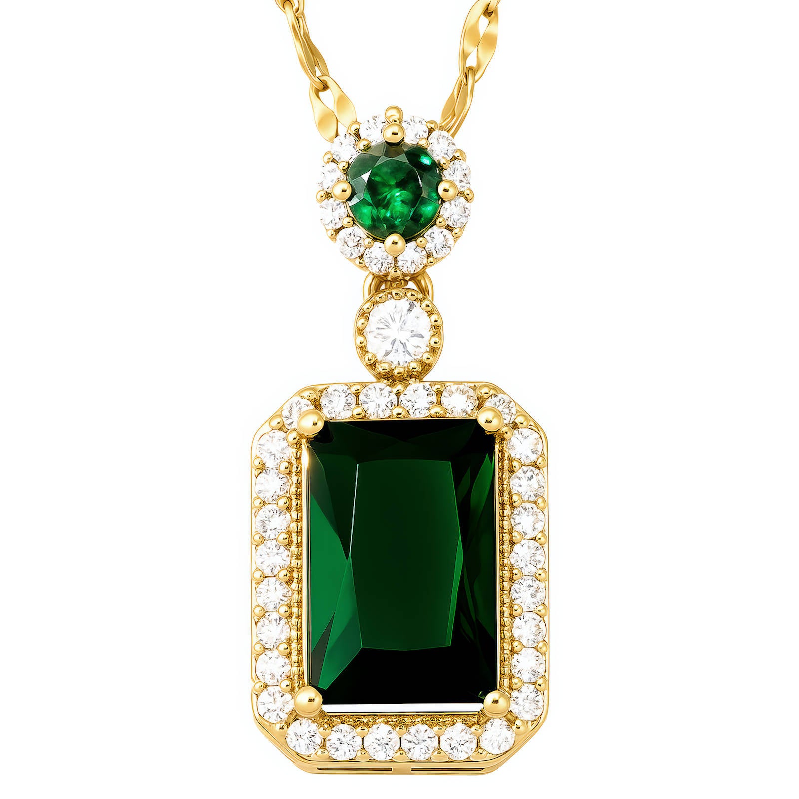 Necklace, 18K Gold Plated Steel