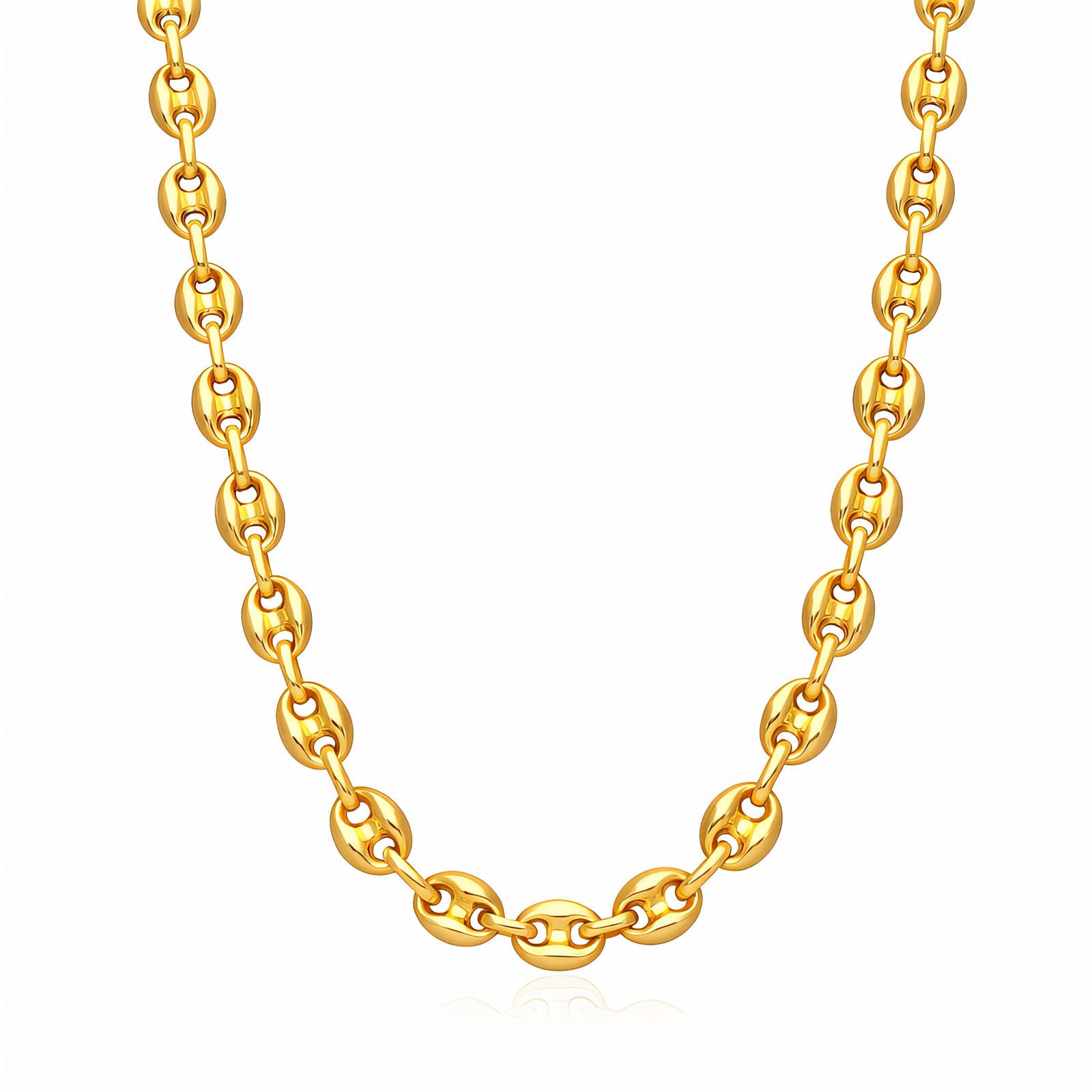 Necklace, 18K Gold Plated Steel