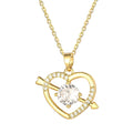 Heart Necklace, 18K Gold Plated Steel