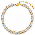 "Tennis" Bracelet, 18K Gold Plated Steel