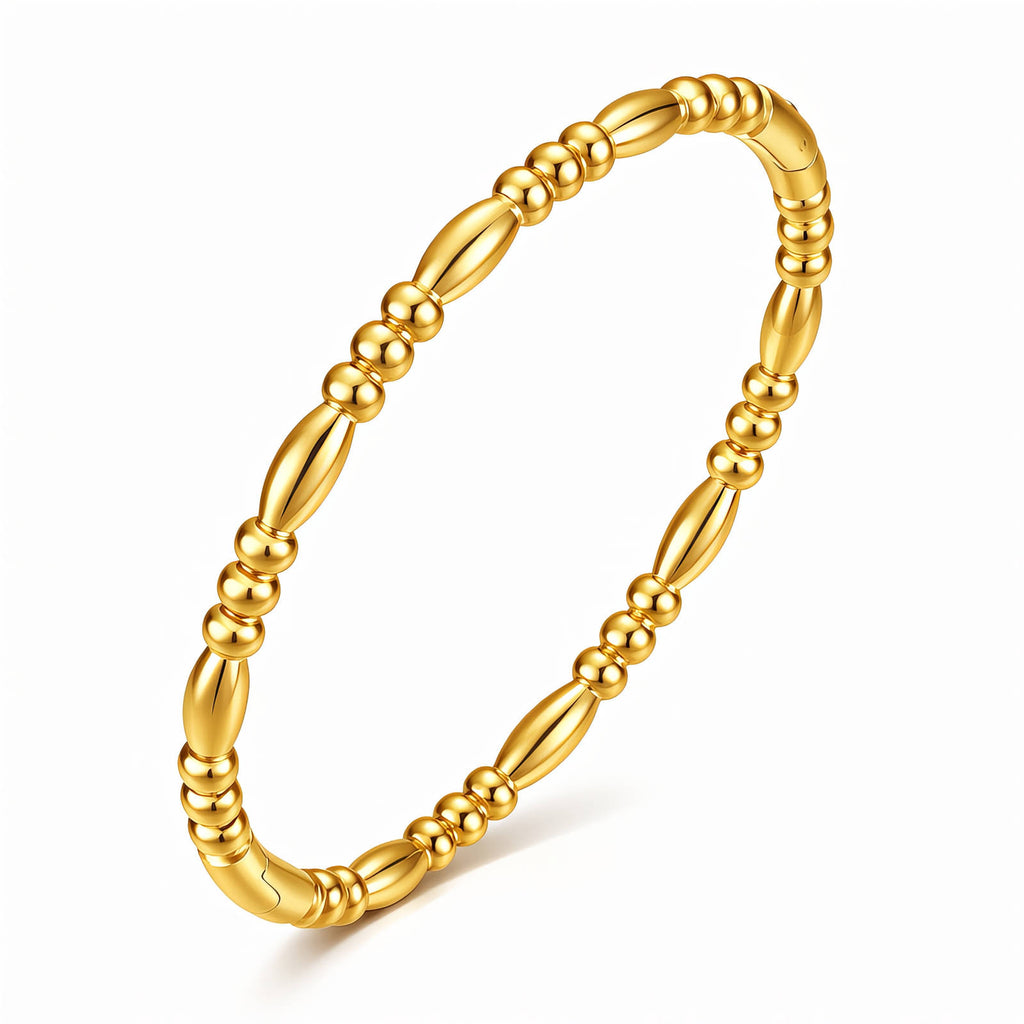 Bracelet, 18K Gold Plated Steel