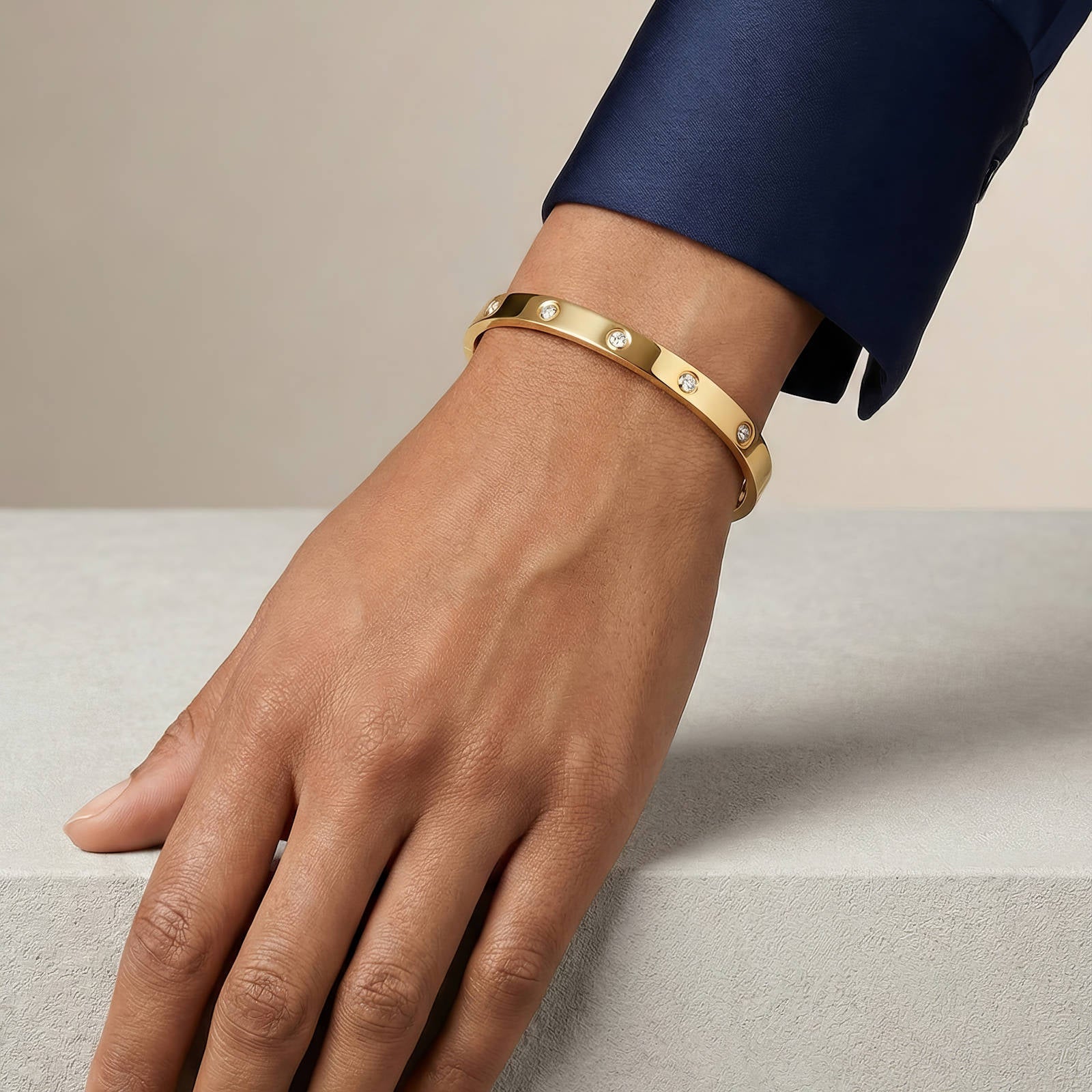 Celeste Gold Bangle Bracelet