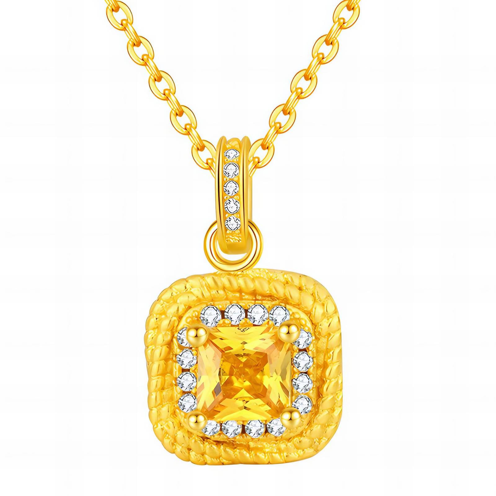 Necklace, 18K Gold Plated Steel