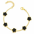 Emerald Bloom Clover Bracelet