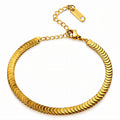 Bracelet, 18K Gold Plated Steel