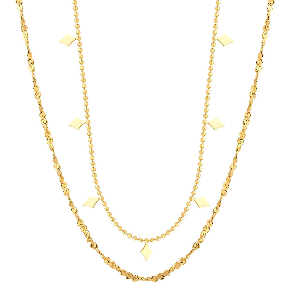 VYRA Waterproof Layered Gold Necklace - tarnish-free hypoallergenic jewellery NZ AU