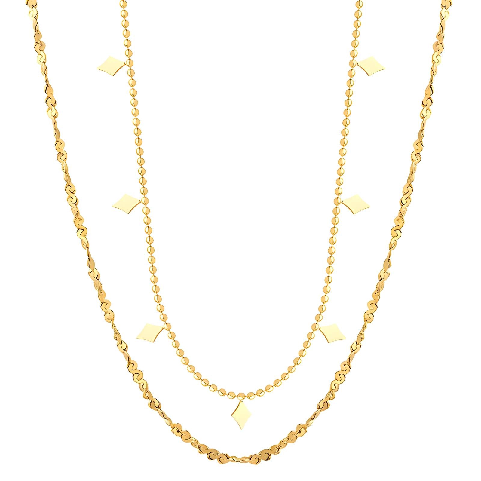 VYRA Waterproof Layered Gold Necklace - tarnish-free hypoallergenic jewellery NZ AU