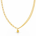 Necklace, 18K Gold Plated Steel