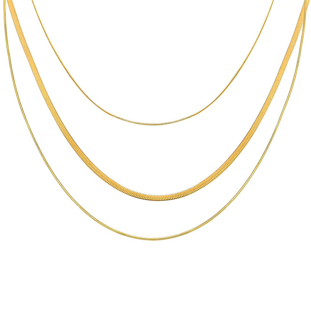 VYRA Waterproof Layered Gold Necklace - tarnish-free hypoallergenic jewellery NZ AU