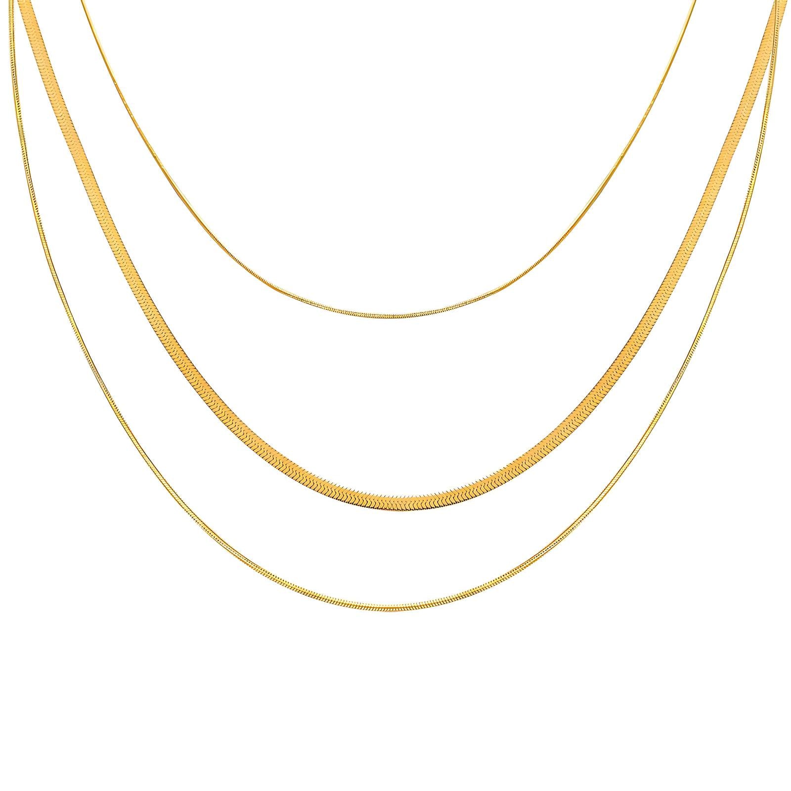 VYRA Waterproof Layered Gold Necklace - tarnish-free hypoallergenic jewellery NZ AU