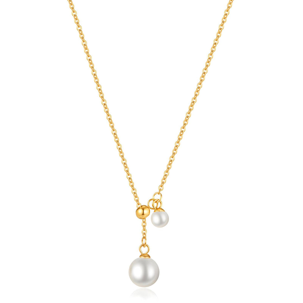 Necklace, 18K Gold Plated Steel