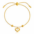 Heart Bracelet, 18K Gold Plated Steel