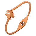 Butterfly Bracelet, 18K Gold Plated Steel