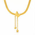Butterfly Necklace, 18K Gold Plated Steel