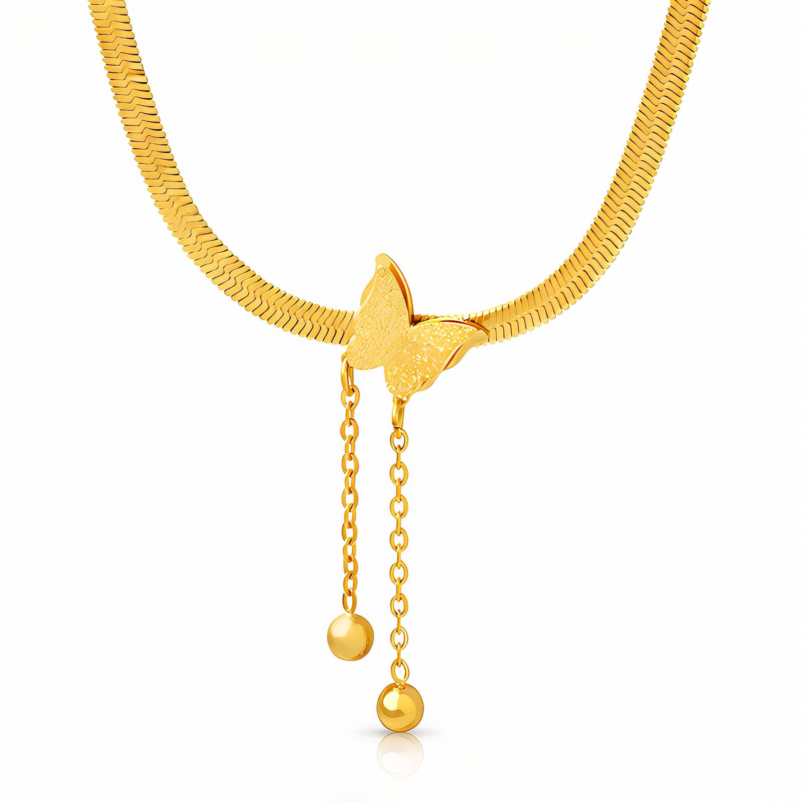 Gold Butterfly Necklace - waterproof tarnish-free hypoallergenic necklace by VYRA