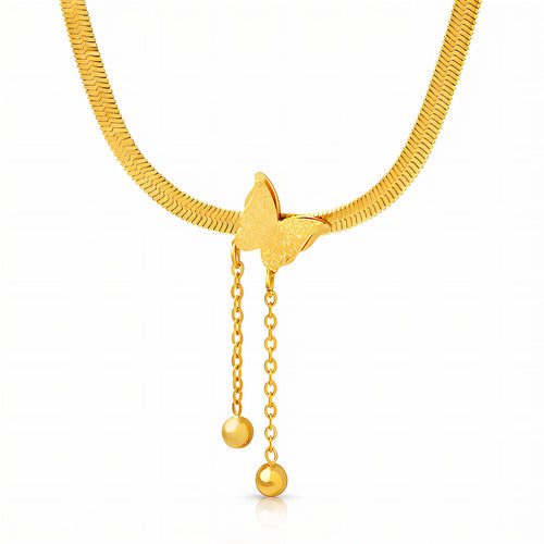 Gold Butterfly Necklace - waterproof tarnish-free hypoallergenic necklace by VYRA