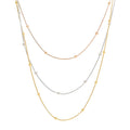 Necklace, 18K Gold Plated Steel