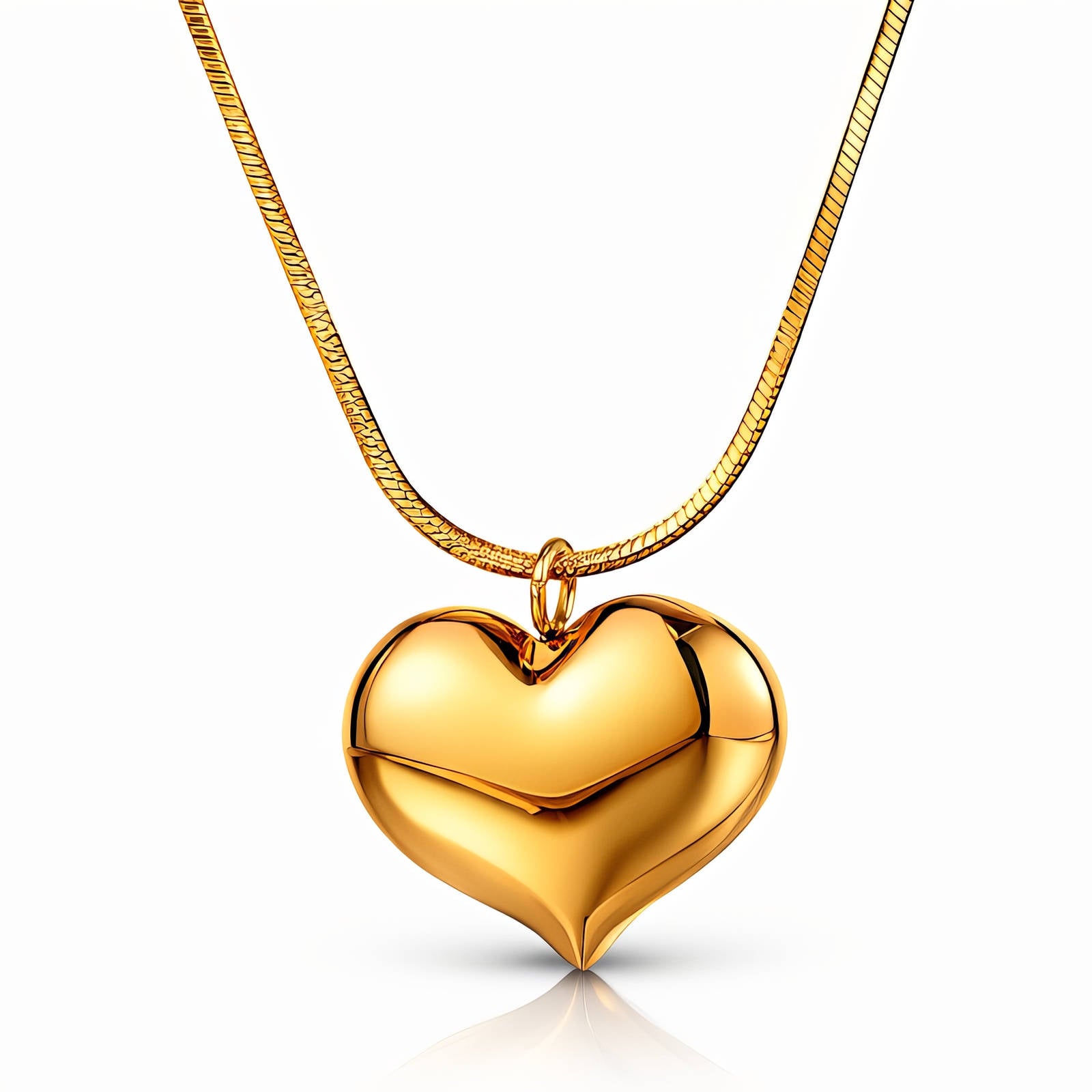 Hearts Necklace, 18K Gold Plated Steel