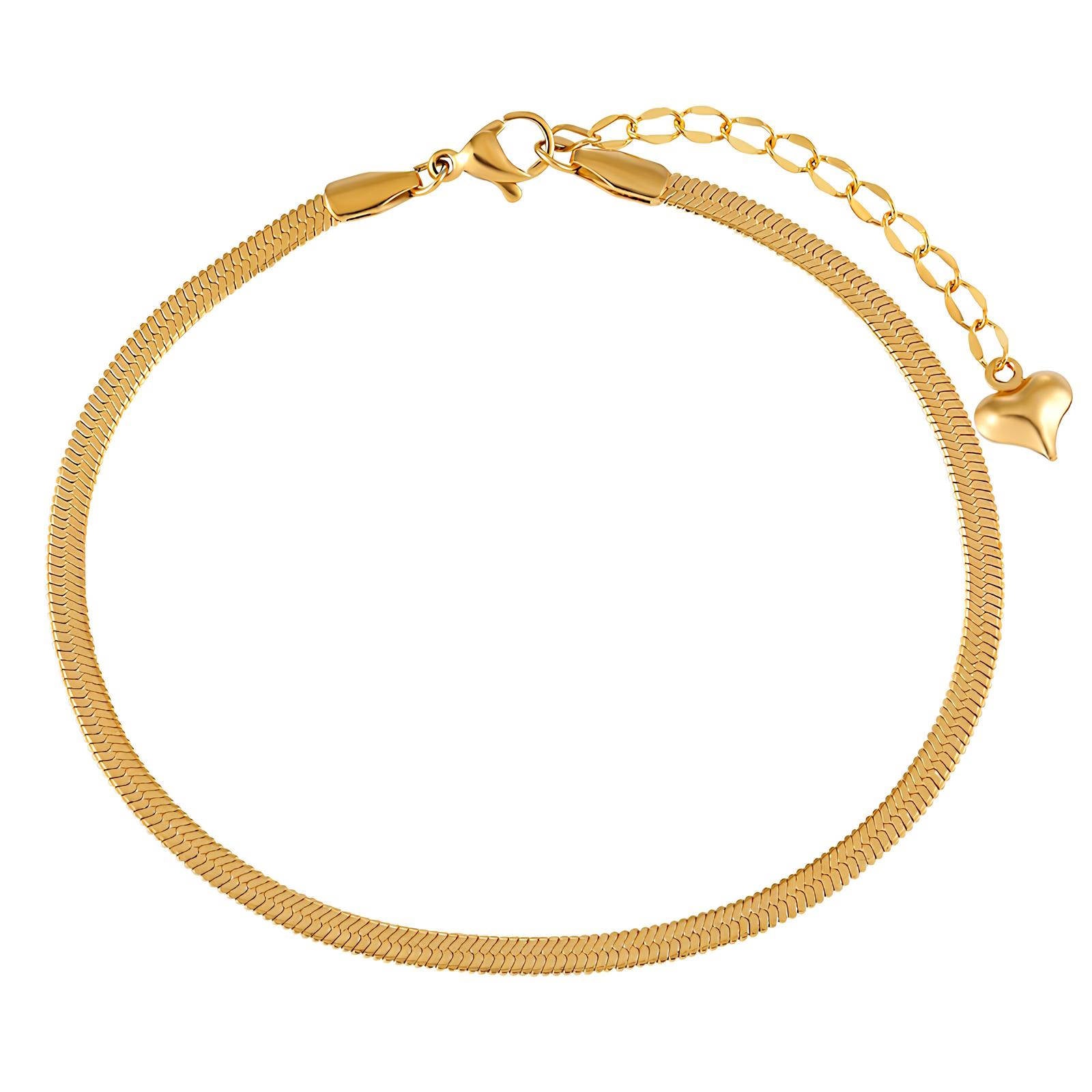 Heart Charm Link Bracelet