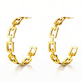 Earrings, 18K Gold Plated Steel