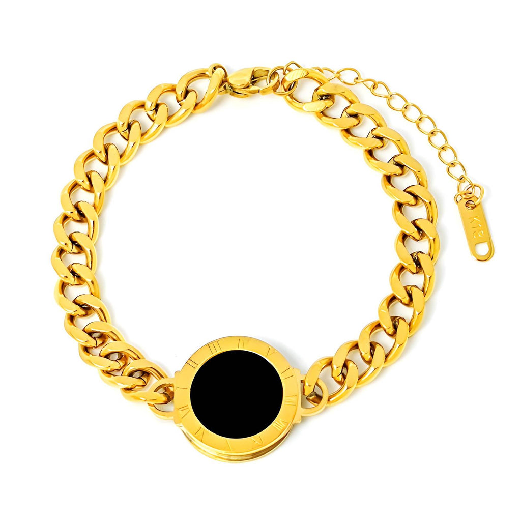 Bracelet, 18K Gold Plated Steel