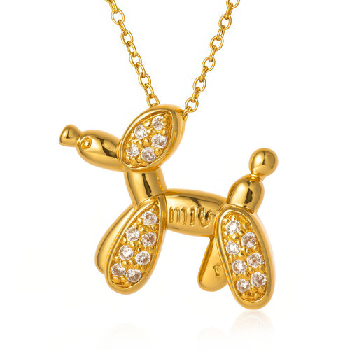 Gold Dog Necklace - waterproof tarnish-free hypoallergenic necklace by VYRA