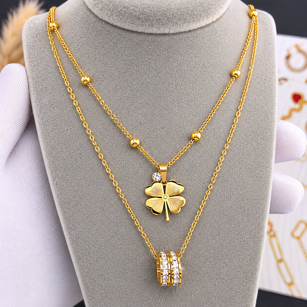 Necklace, 18K Gold Plated Steel