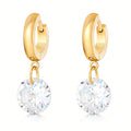 Earrings, 18K Gold Plated Steel